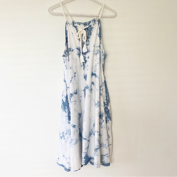 Anthropologie Holding Horses Chambray Tie Dye Swing Dress - Picture 6 of 15